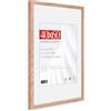 HIMEETIME® 1x Cornice Foto in Legno Quercia 40x60 cm，Passepartout 21x30cm,Cornice 40x60 con Vetro artificiale infrangibile- Cornice per Grande Quadro,Poster-Solo esposizione da parete