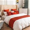 QRGMKL Nuovo copriletto di Lusso Runner Nord Europa Sciarpa Letto Morbido Colore Solido Camera da Letto Hotel Bedding Protector - Disponibile su Entrambi i Lati-Red||2 Pillowcases(45X45cm)