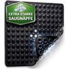 SilverRack - Tappetino da doccia antiscivolo, 53 x 53 cm, senza BPA, per bambini, tappetino da bagno lavabile in lavatrice e anti-muffa, colore nero