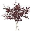 XZJMY 2 piante artificiali foglie di eucalipto in seta, alte 73,7 cm, decorazione autunnale, steli di eucalipto finto per casa colonica, interni, casa, matrimoni, feste, decorazioni (rosso vinaccio)