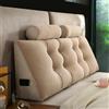 ZF YLYH Cuscino lungo per letto: comodo cuscino da lettura rimovibile, cuscino lombare triangolare, con cuscino cervicale (marrone chiaro, 80 cm)