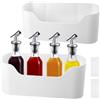Brevanza 2 Pezzi cestino portaoggetti bagno, Adesiva a Parete scatola plastica porta oggetti, Riutilizzabile organizer da parete, alvaspazio cucina, cestello per armadio, organizzatore per lavello