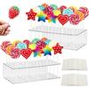 VOSSOT 2 pezzi Supporto per Cake Pop con 100 bastoncini per Cake Pop, 20 fori, Espositore per Cake Pop in acrilico trasparente, Supporto per Cake Pop, Supporto per Lollipop, Supporto per dessert per