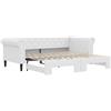 vidaXL Divano Letto con Letto Estraibile in Similpelle Bianco 90x200cm - Letto a Scomparsa Imbottito
