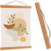 Veebmys Supporto Magnetico per Poster A2 41 cm, 1 Pezzo (4 Barre), Cornice in Legno di Teak, Porta Poster, Foto, Stampe e Opere d'Arte, Facile da Appendere, Ideale per Soggiorno, Camera (1 set - 41 cm)