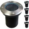 EBION 4 Pezzi Faretto Segnapasso Calpestabile Lampada Da Incasso a Terra Esterno Luce Spot Con Attacco GU10, IP67 Impermeabile, Segnapasso Calpestabile Per Giardino Sentie (Lampadina Non Inclusa)