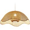 SHUANGZ Paralume A Sospensione, Pastorale Bamboo Weaving Lampadario in Stile Rurale Paralume retrò Lampada da Soffitto Scava Fuori Decorazione Lampada in Vimini Lampada A Sospensione Creativa