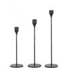 Cadzyre Set di 3 pezzi portacandele, 33/28/23 cm Candeliere da bar nero, candela da bar portacandele in metallo, cena a lume di candela, decorazioni per la casa, matrimonio (3, black)