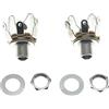 Dopro 2 pz Ottone Metrico Filettatura 1/4 Femmina Stereo Jack Presa 6.35mm Uscita/Ingresso Jack TRS Stereo Montaggio a Pannello Jack Presa per Chitarra/Basso/Pedali/Microfono/Apparecchiature Audio