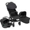 GRACO Trio MYAVO Charcoal Passeggino leggero Portata 22 kg, seggiolino auto per neonati i-Size (da 40 a 75 cm), navicella (mx. 9 kg)