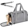 vsshe Borsa per il Trasporto del Gatto Cane, 45x30x30cm Trasportino per Cani e Gatti, Traspirante e Pieghevole con Tracolla Regolabile, Materasso in Peluche Rimovibile per gatti e animali fino a 6.8kg