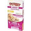 Petreet Adult Cremosi Snack - Mega Pack (12 scatole con 6 bustine per scatola, totale 72 bustine) (Pollo con mais)