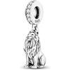 Hapour Ciondolo con ciondolo in argento sterling 925, perline pendenti per bracciale, collana, ciondoli con animali, leone, gioielli fai da te, regalo per le donne