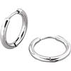 Lieson Orecchino Cerchio Titanio, Orecchino Donna Argento Orecchino Cerchio Uomo Cerchio Semplice 2.5x20MM