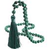 BCughia Bracciali Pietra Naturale, Bracciale in Malachite da 8 MM con Nappe, Bracciale Uomo Perline