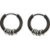 Lieson Orecchino Titanio Uomo Donna, Orecchino Uomo Nero Argento Orecchino A Cerchio Uomo Donna Rotondi con Cerchi 18MM