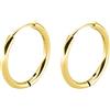 Lieson Orecchino Cerchio Titanio, Orecchino Uomo Oro Orecchini Uomo Cerchio Cerchio 12MM
