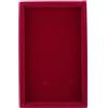 Amagogo Vassoio per Gioielli Impilabile in Velluto per Tenere della Collana delle Orecchie, Scatola di Immagazzinaggio Dell'esposizione Dell'o, Rosa Rossa