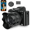 LICAEVEY Fotocamera Digitale 8K, Videocamera Digitale WiFi Doppio Obiettivo 88MP Zoom 16X Touchscreen con Flash Autofocus e Funzione Webcam per Principianti di Vlog Fotografico