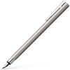 Faber-Castell - Stilografica Neo Slim acciaio inox opaco, pennino EF | Elegante penna stilografica con corpo sottile in acciaio inossidabile e pennino in acciaio inossidabile di alta qualità