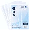 RAYLU PAPER Buste multiperforate in polipropilene 100% riciclabile, buste per documenti a grande apertura, dorso rinforzato. (Folio - 90 micron - trasparente, 10 pezzi)