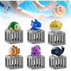 Knubbuf Pool Diving Toys for Kids, Underwater Dive Rescue Toys, Underwater Sinkies for Kids Swimming with Floating Animals & Weighted Cages, Seek And Splash Pool Game Set for Boys Girls (Mix)