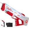 Eznaobo Pistola ad Acqua Elettrica, Potente Pistola Acqua con Automatico e Manuale, Gittata 8-10M, Luci LED, Assorbimento Automatico, Pistole ad Acqua Automatica per Bambini e Adulti (Rosso)
