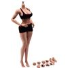 Fremego Action figure femminile in scala 1/6, 30,5 cm, super flessibile, senza cuciture, con piedi staccabili, body building, figura in miniatura (pelle di marrone)