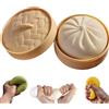 Generic 4 pezzi di dumpling giganti glitterati, dumpling giganti Squishy, dumpling Mega arcobaleno, carino panino con vaporiera per alleviare l'ansia, impasto morbido da schiacciare per decompressione per