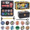 Dhqkqg 12 in1 Burst Trottole, Trottole da Combattimento 12 Trotto-le, 3 Lanciatore, 1 Manico e Scatola Portaoggetti, Top Burst Gyros Set, Trottole e Burst Lanciatore per Bambini