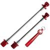 SkyjOy Sgancio Rapido MTB Spiedini for mozzo Ruota Bici Antifurto Strada Mountain Bicycle Ruote Anteriori Posteriori Blocco di Sicurezza Parti del Set spiedini a sgancio rapido in Alluminio(Red)