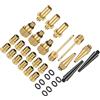 AMSLSIU E kit adattatore valvola Presta, adattatori valvola bici per gonfiabili, pompa, compressore, adattatore pompa basket, kit adattatori pneumatici bici, Set da 24 pezzi 1
