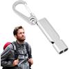 Generico Hiking Safety Whistle - Double Tube 120dB Signaling Device, High Strength Survival Alert Tool, Loud Rescue Communication Equipment, Outdoor Protection Accessory | D Buckle for Campin