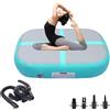 Normodic Tappetino gonfiabile da ginnastica Airtrack con pompa ad aria, 100 cm, per allenamento, yoga, ginnastica, ideale per casa e esterni