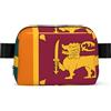 EdWal Marsupio quadrato con stampa bandiera dello Sri Lanka per uomo donna marsupio regolabile borsa a tracolla impermeabile borsa a tracolla