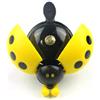 HAKIDZEL Campanello e Lega Giallo per Bicicletta a Forma di Coccinella Campanello Manubrio Facile da Rimuovere con Parti Mobili Premendo Le Antenne, Plastica Resistente di Colore Casuale