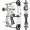 PYMUST Arco compound regolabile 15-32 lbs per destrimani, impugnatura fibra carbonio, ideale per principianti, allenamento bersaglio e tiro indoor