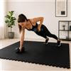Generico Tappeto Puzzle 10 Tessere EVA Antitrauma Incastro Palestra Fitness Nero