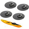 Generic Anelli D per paddle board - Patch per gancio da canoa da 3,15 pollici | Fissaggio in acciaio inossidabile PVC - Set di 4 toppe ad anello D robuste da 25 g per fissare l'attrezzatura sulla canoa
