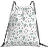 Generic Fashion Borsa Sportiva da Palestra Cool Kiwi Birds Quirky Animals from New Zealand Mint Sacca Ginnastica Unisex Gym Sack per Nuoto Piscina Viaggi 36X42Cm