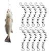 Generic Catena girevole da pesca, 10 pezzi, in acciaio , rotazione a 360 gradi, per pesca in acqua salata, pesce gatto, pescatore, trota, branzino