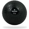 MATCHU - Slam Ball - Disponibile in 3, 6, 9 e 12 KG - Gomma - Nero (Nero - 12 KG)