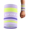 Générique Braccialetti sportivi a righe multicolore ad asciugatura rapida, fascia assorbente anti-sudore, per basket, calcio, corsa, fitness, sollevamento , yoga, badminton