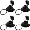 CHILDWEET 4 Pezzi Valvole D'aria Unidirezionali per Barca in Pvc Nero Fondo Antiscivolo, Adatte per Materassi e Cuscini Gonfiabili, Accessori per Canotti e Kayak