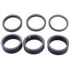 MAGICLULU Distanziali Leggeri e Resistenti in Fibra di Carbonio 6 Pezzi (2mm, 3mm, 5mm, 10mm X3) per Serie Sterzo 28,6mm per Cuffie Bici Accessori Ciclismo per Manubrio Bici da Strada