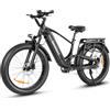 SAMEBIKE mountain bike elettrica STORM Batteria da 48V 20A 26x4 fat bike elettrica Bicicletta da uomo con autonomia di 160km e doppio sistema di ammortizzazione IP54 bici elettrica uomo (Nero)