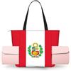 EdWal Borsa da palestra da donna con stampa bandiera del Perù borsa da palestra borsa da yoga borsa tote con cerniera borsa sportiva borsone borsa shopping bag borsa da viaggio