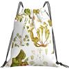 Generic Fashion Coulisse Borsa da Palestra Carnivorous Plants White Sacca Sportiva Unisex Zainetto per Spiaggia Sport Vacanze 36X42Cm