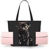 EdWal Borsa da palestra da donna con carlino nero con stampa standard 2_00x borsa da palestra borsa da yoga borsa tote bag con cerniera borsa sportiva borsone borsa per la spesa borsa da viaggio