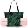 EdWal Borsa da palestra da donna con stampa verde foglia di banana borsa da yoga borsa tote bag con cerniera borsa sportiva borsone borsa shopping bag borsa da viaggio